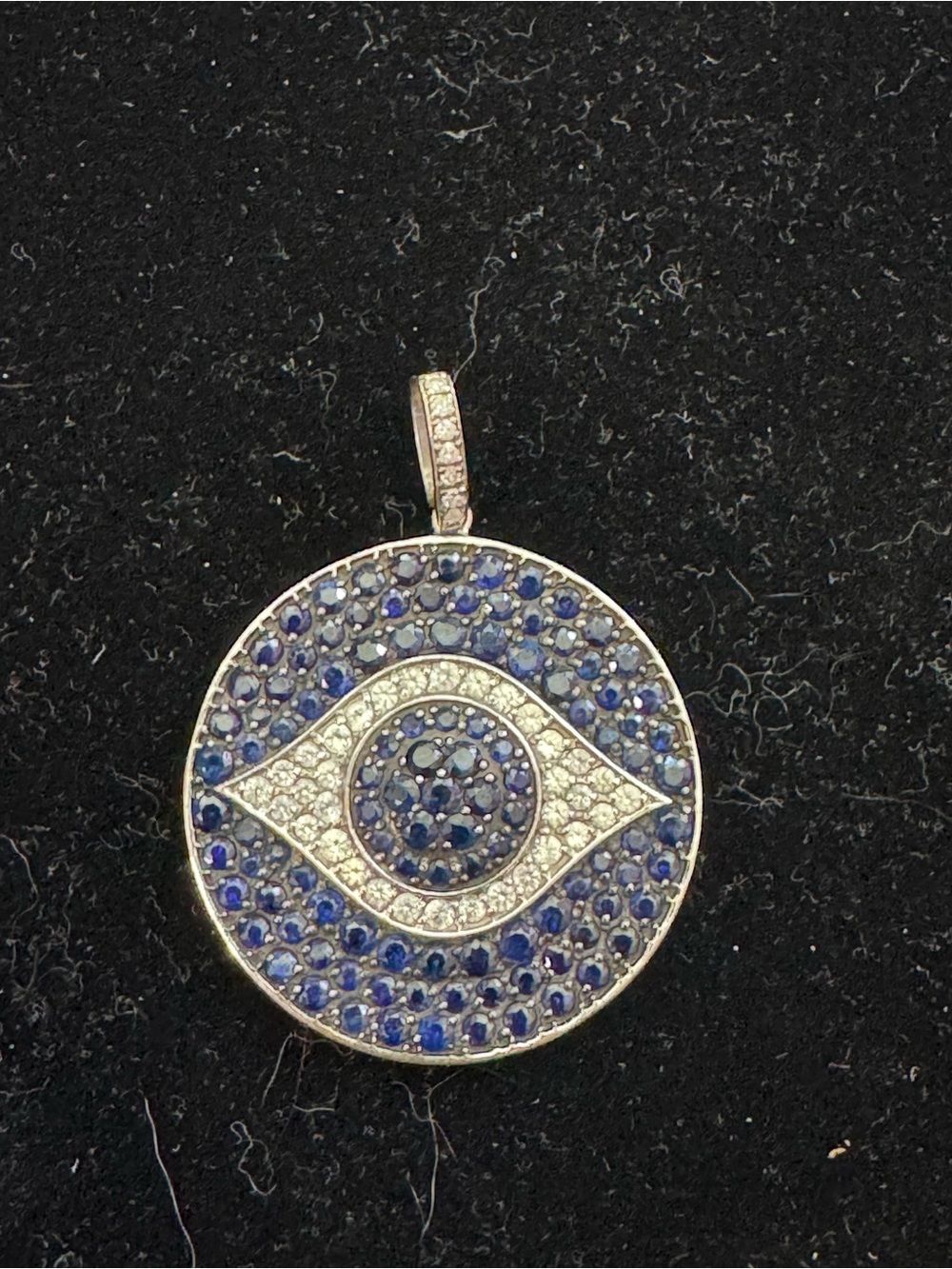Carol Brodie sterling silver evil eye pendant